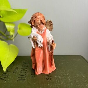 Vintage 4" Fontanini Depose Italy Angel with Lamb Nativity Figurine 1993 #662